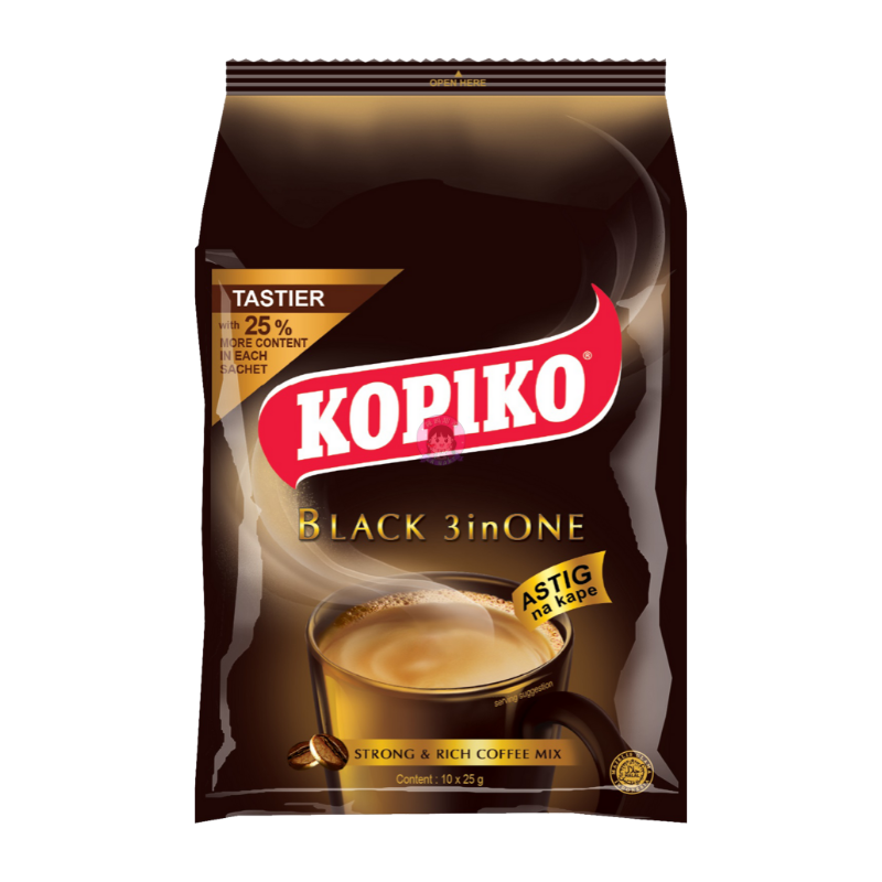 [BEVR-2002] Kopiko Black 3 In 1 Strong & Rich Coffee Mix 10x30g