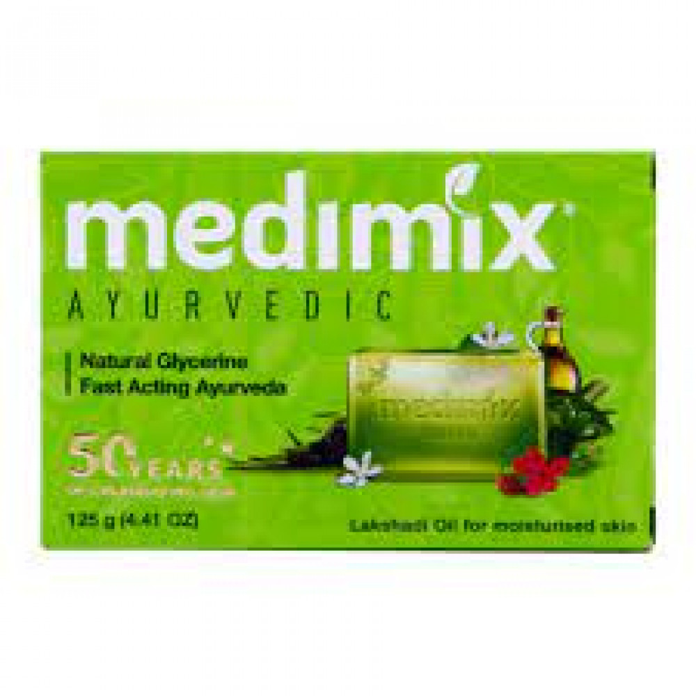 [BEAU-2001] Medimix Ayurvedic Natural Glycerine With Lakshadi Oil Soap 125g
