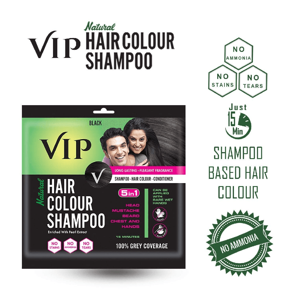 [BEAU-1001] VIP Hair Colour Shampoo, Black 20ml