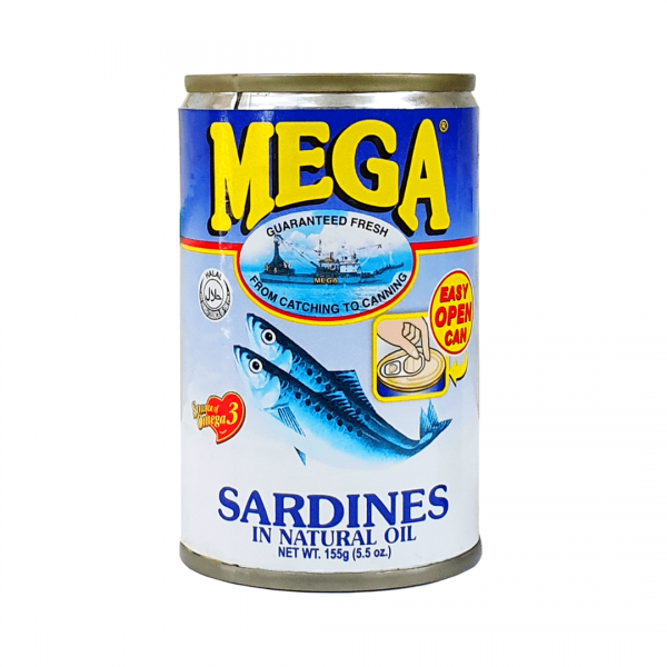 Mega Sardines In Natural Oil 155g