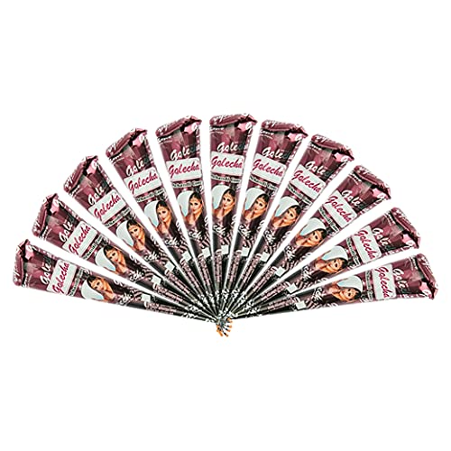 [BEAU-1012] Organica Golecha 12 Pack 100 Natural Ready To Use Henna Paste Hair Color Hair Dye Cones