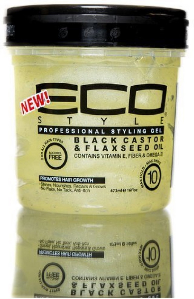 [BEAU-1016] Eco Styler Style Gel Black Castor & Flaxseed Oil