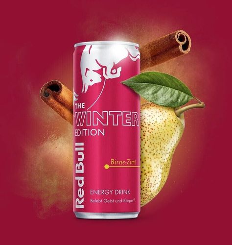 [BEVR-3092] Red Bull The Winter Edition Birne Zimt Geschmack Energy Drink 250ml