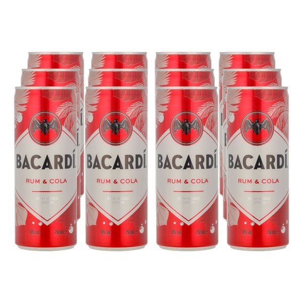 [BEVR-5007] Bacardi Rum Cola Mixgetränk 10,0 % Vol , 12er Pack 0.25L