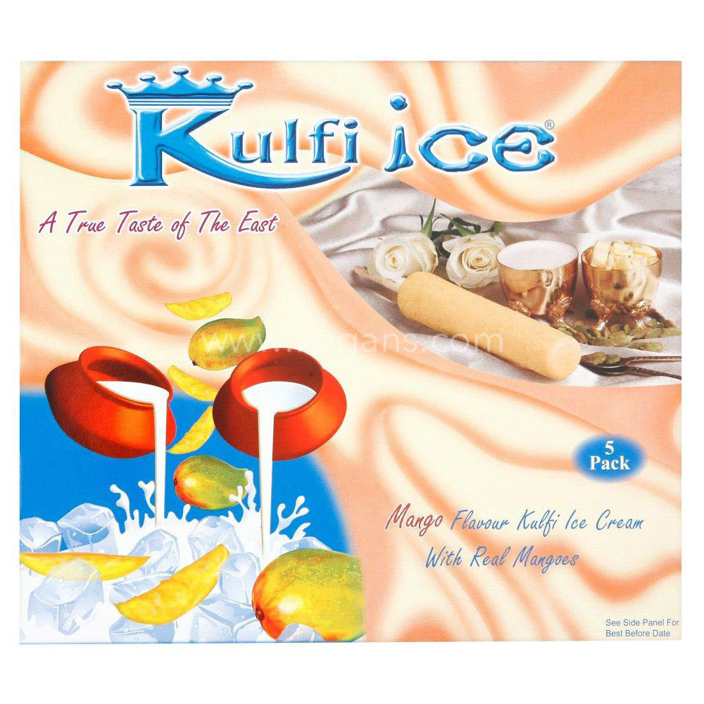 Kulfi Ice Mango Flavoured Milk Lollies 5x70ml
