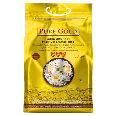 Pure Gold Extra Long 1121 Premium Basmati Rice 5kg