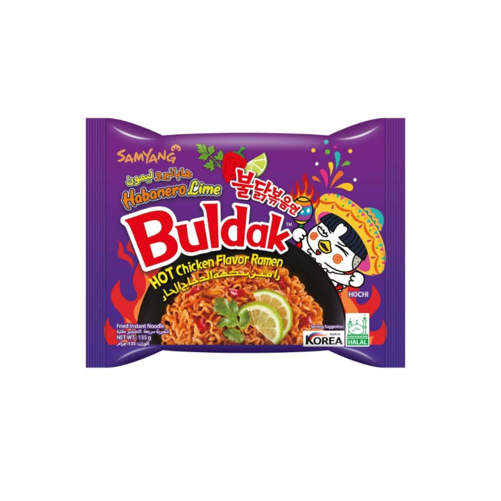 Samyang Hot Chicken Ramen Habanero Lime Flavor 5 Pack 23.8oz