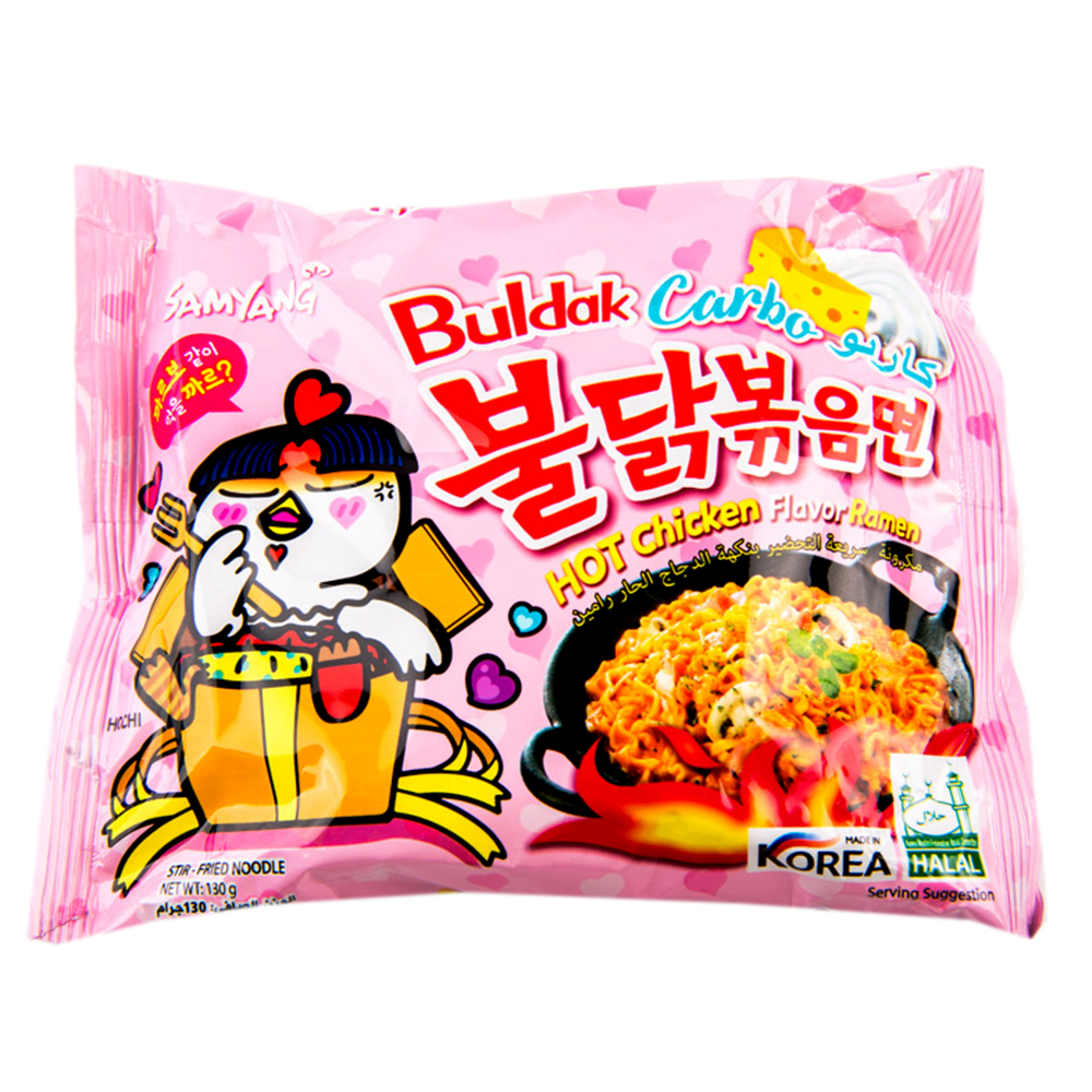 [NOOD-1029] Samyang Carbonara Buldak Hot Chicken Flavor Ramen Noodles 130g