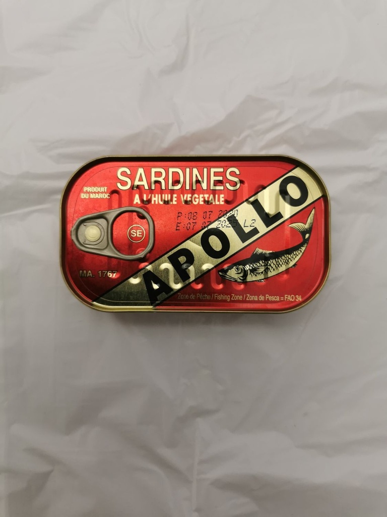 Apollo Sardines In Vegetable Oil 90g
