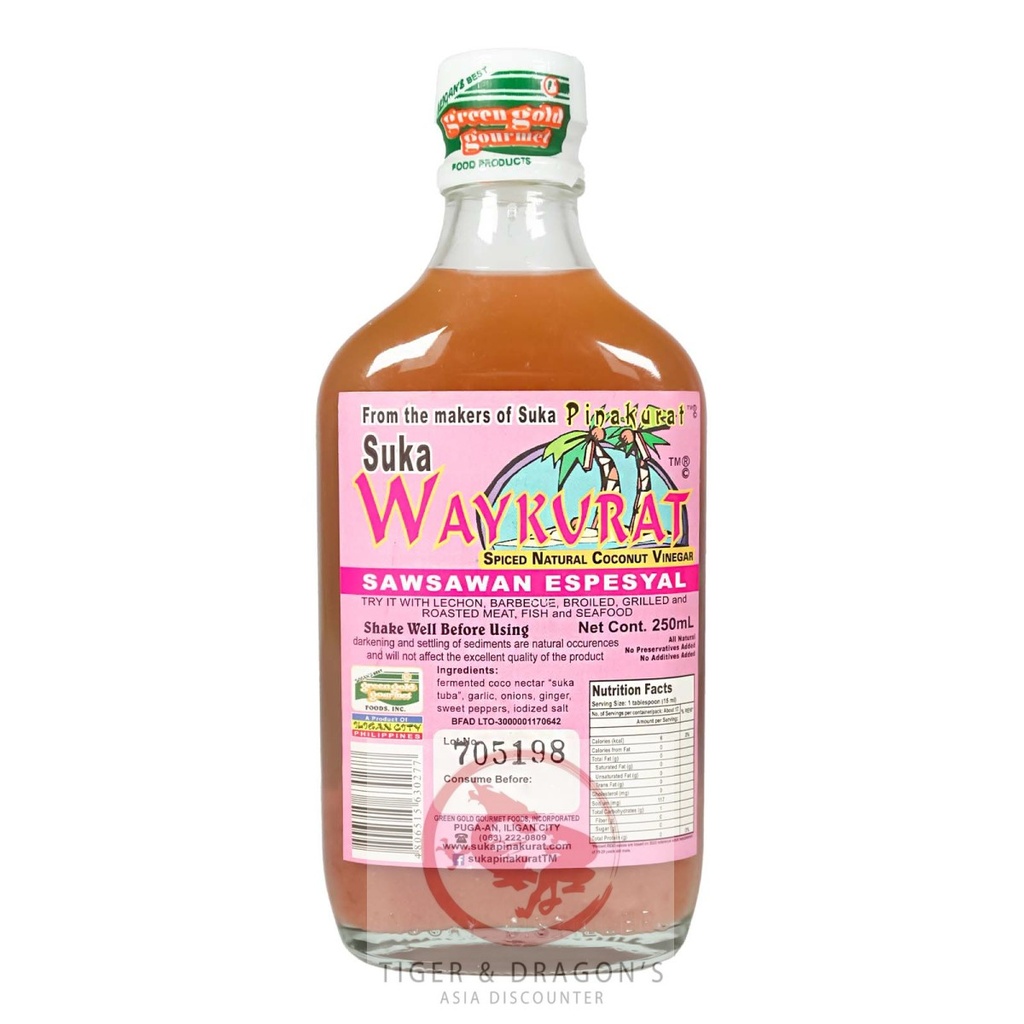 [PAST-3044] Greengold Suka Waykurat Spiced Natural Coconut Vinegar 250ml