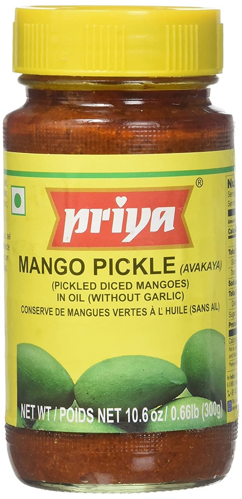 Priya Mango Pickle Without Garlic 300g
