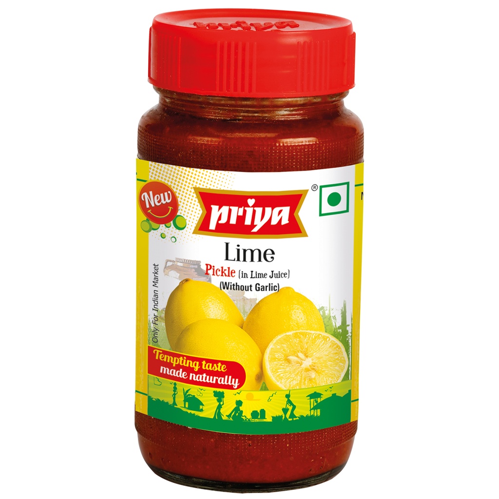 Priya Lime Without Garlic Pickle 300g