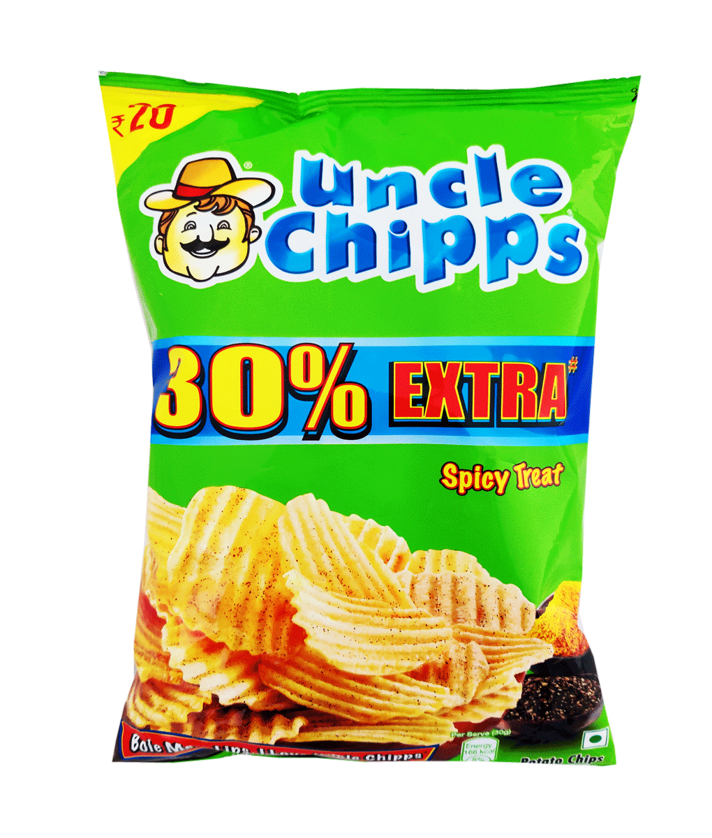 Uncle Chipps Spicy Treat Potato Chips 50g