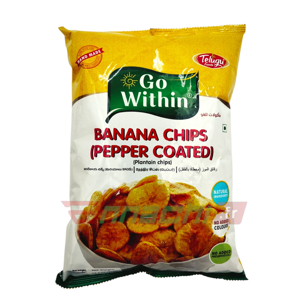 Tasty Nibbles Telugu Foods Banana Chips Pepper 375g