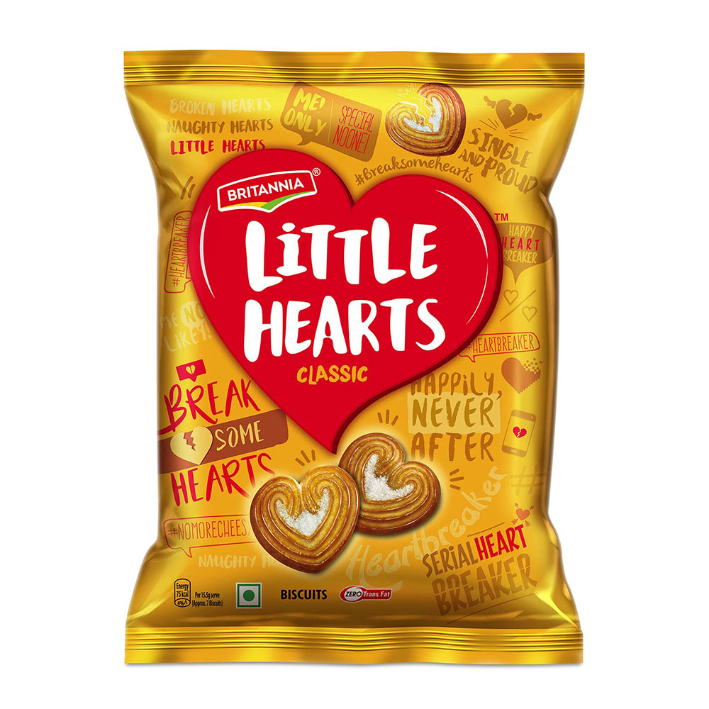 Britannia Little Hearts Biscuits 75g