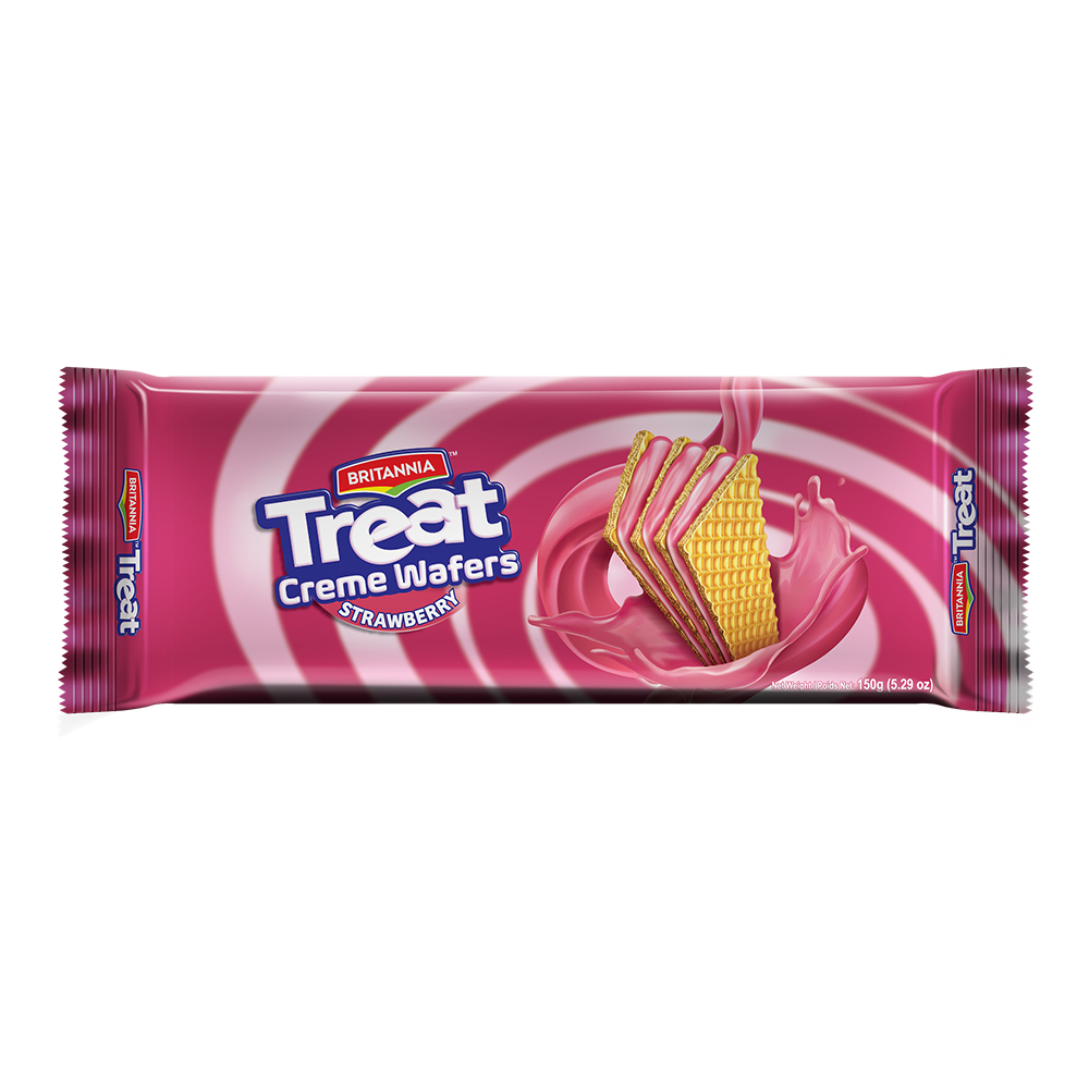 Britannia Treat Strawberry Wafers 150g