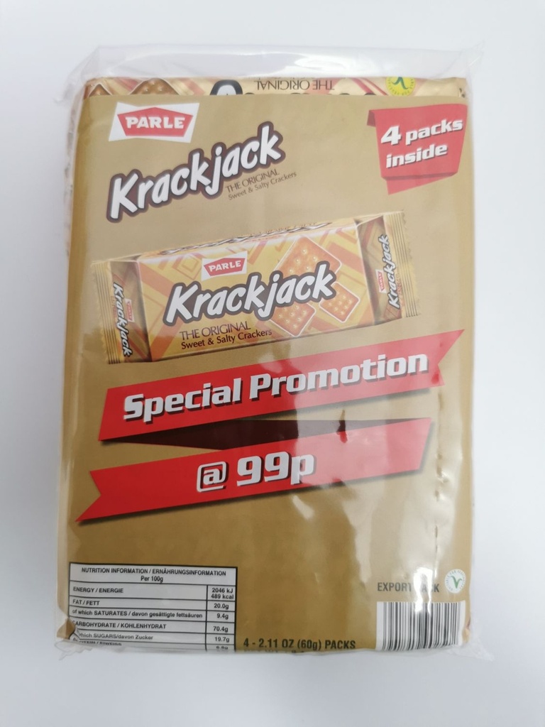 [SNCK-3038] Parle Krackjack 4 Pack Sweet & Salty 240g