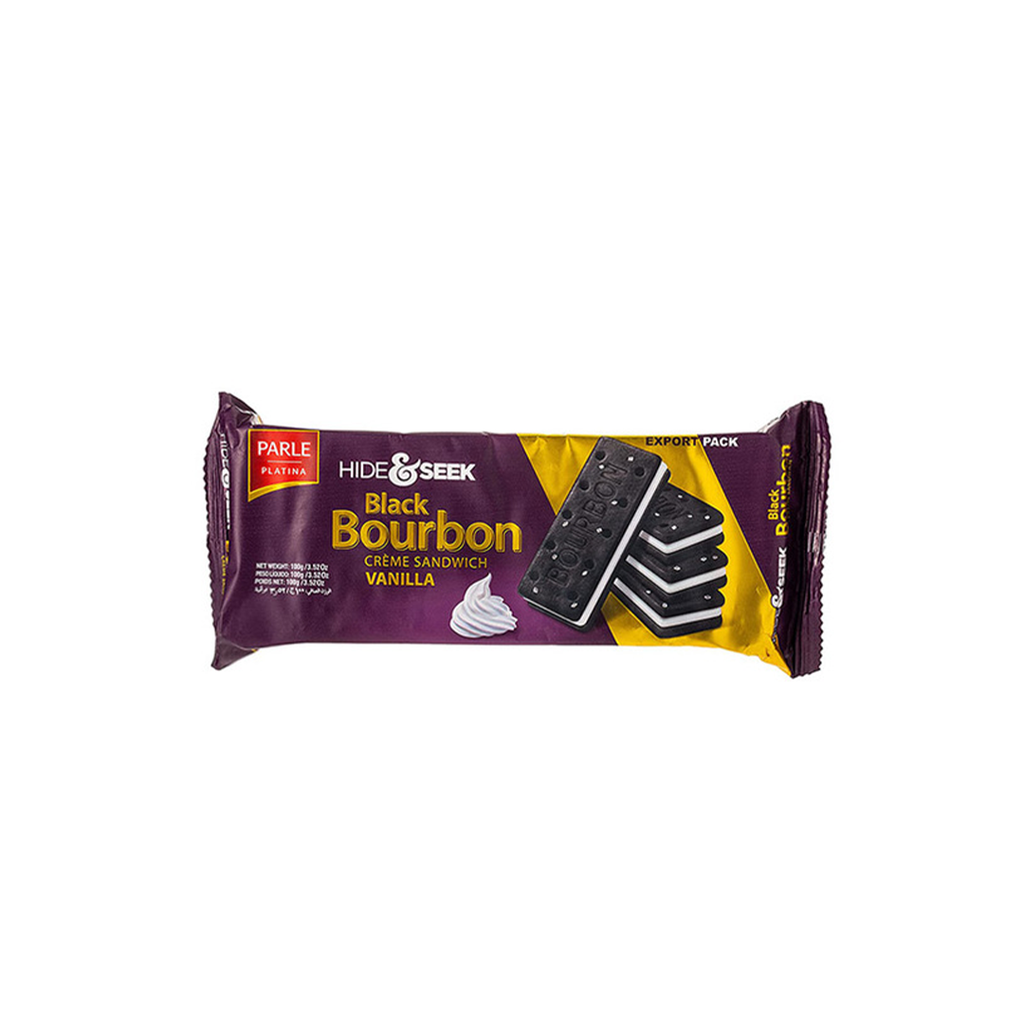 Parle Hide & Seek Black Bourbon Vanilla Sandwich Biscuit 100g