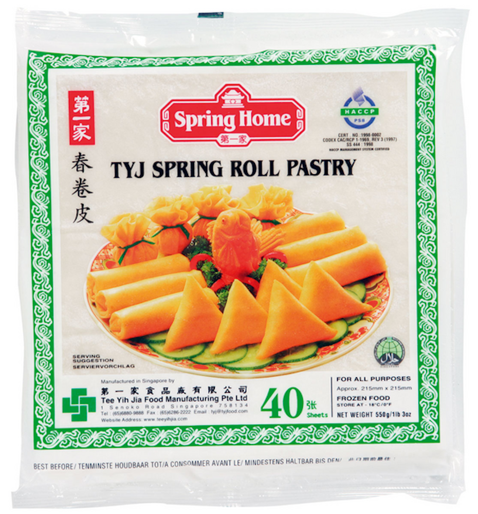 Spring Home Roll Pastry 550g/40pcs Frozen 215x215mm