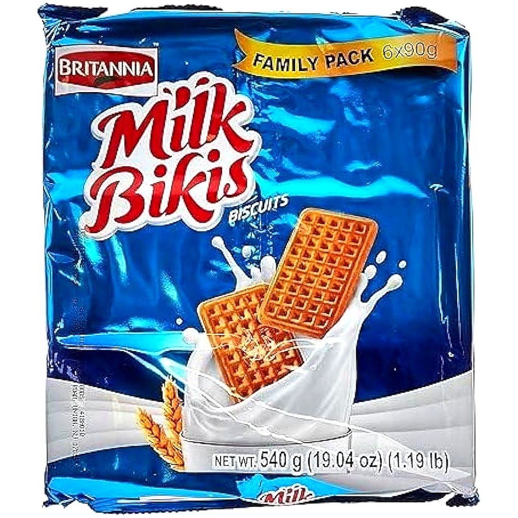 Britannia Milk Bikis Biscuits Value Pack 6x90g