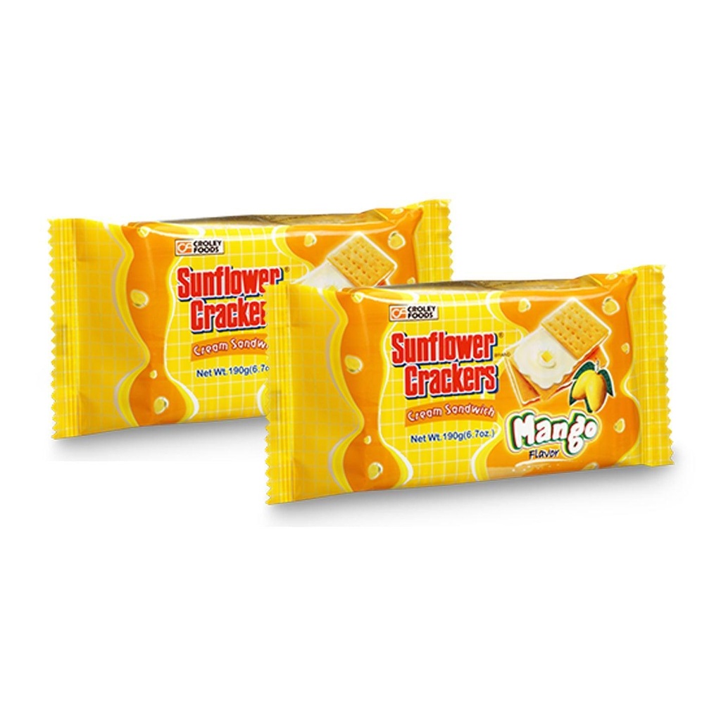 Croley Food Sunflower Crackers Mango Cream Sandwich 190g