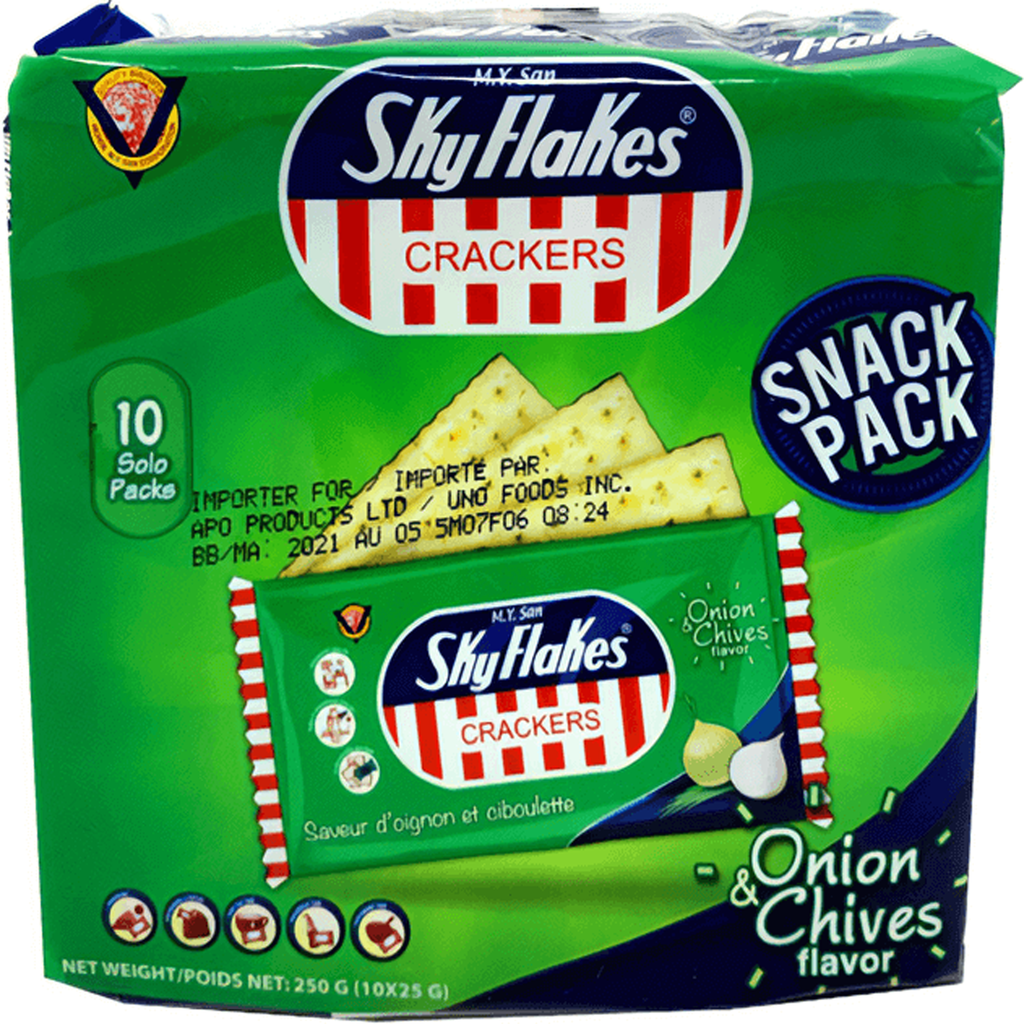 M.Y. San Sky Flakes Cracker Onion & Chives 250g