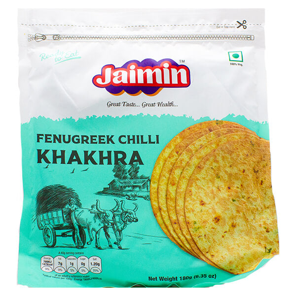 [SPIC-1009] Jaimin Fenugreek Chilli Khakhra 180g