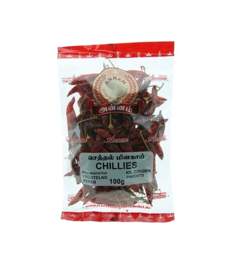 Annam Red Chillies (Whole) 100g