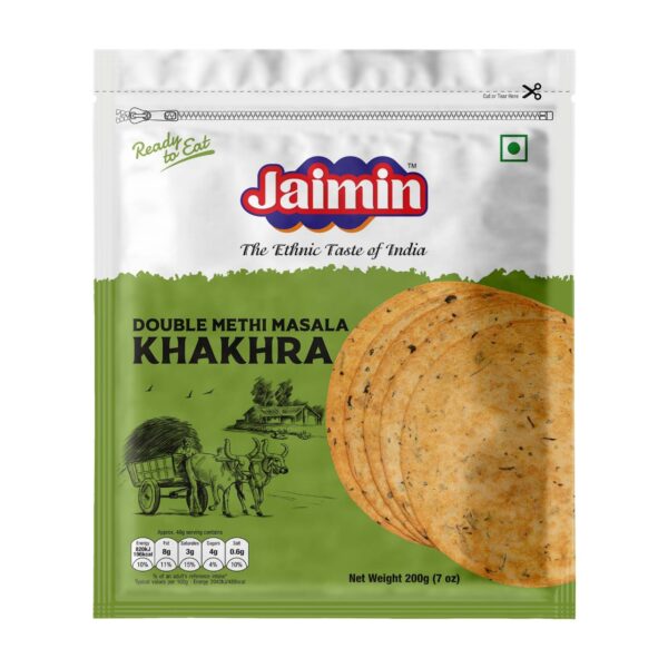[SPIC-3010] Jaimin Double Methi Masala Khakhra 200g