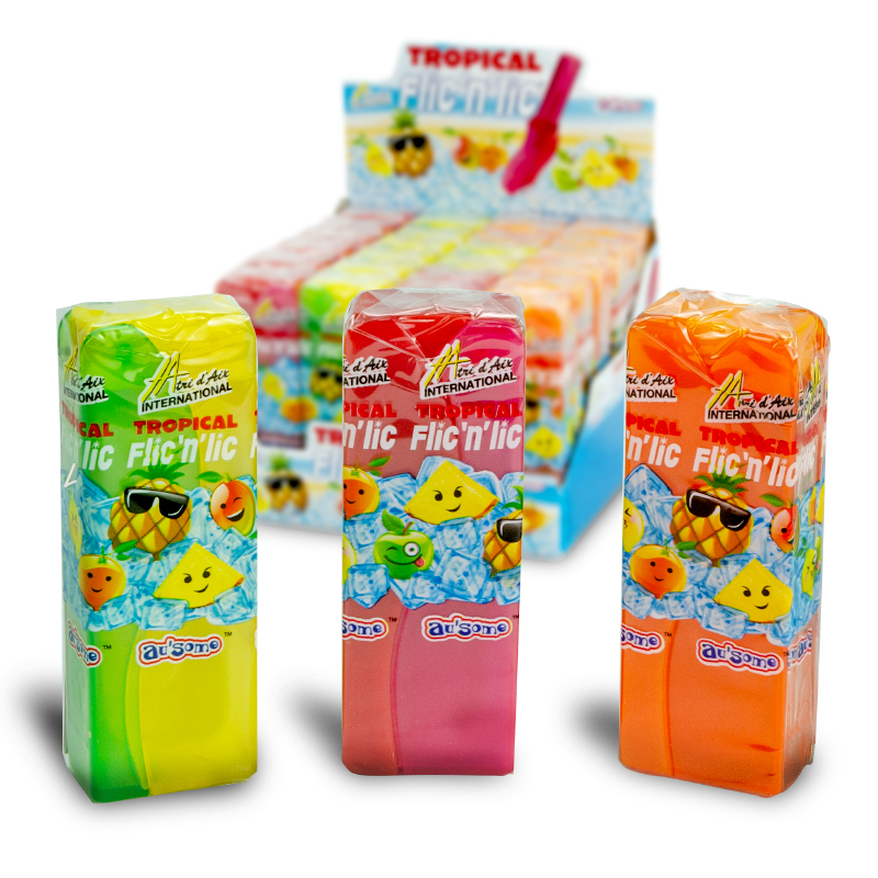 [SWTS-2046] Flic N Lic Tropical Lutscher, Lolly, Packung 14g