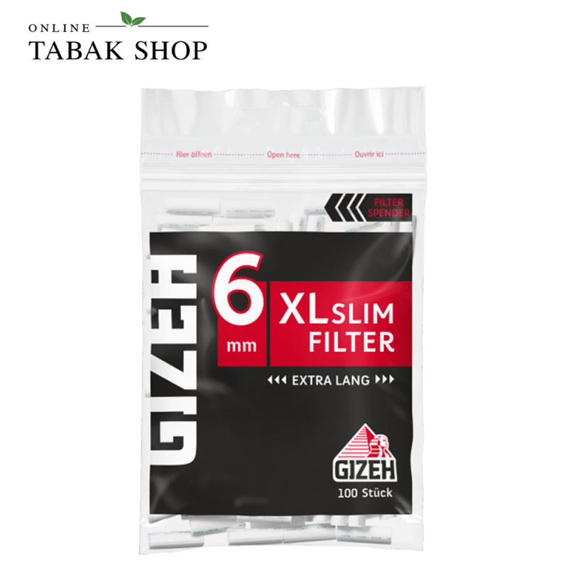 [TOBC-2007] Gizeh Drehfilter Black XL Slim Filter 6mm